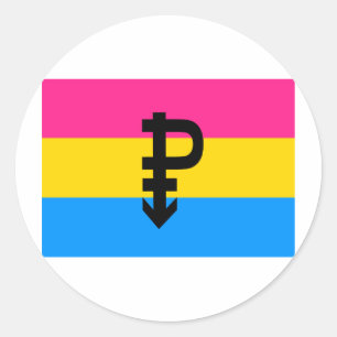 PANSEXUAL FLAG ORIGINAL RUNDER AUFKLEBER