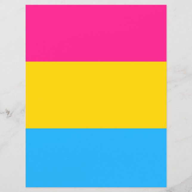 Pansexual Flag Papier (Vorderseite)