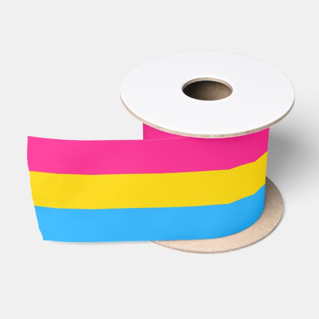 Pansexual Flag & Pride Community/Geschlechterflagg Satinband (Spule)