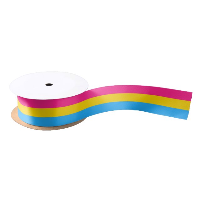 Pansexual Flag & Pride Community/Geschlechterflagg Satinband (Spule)