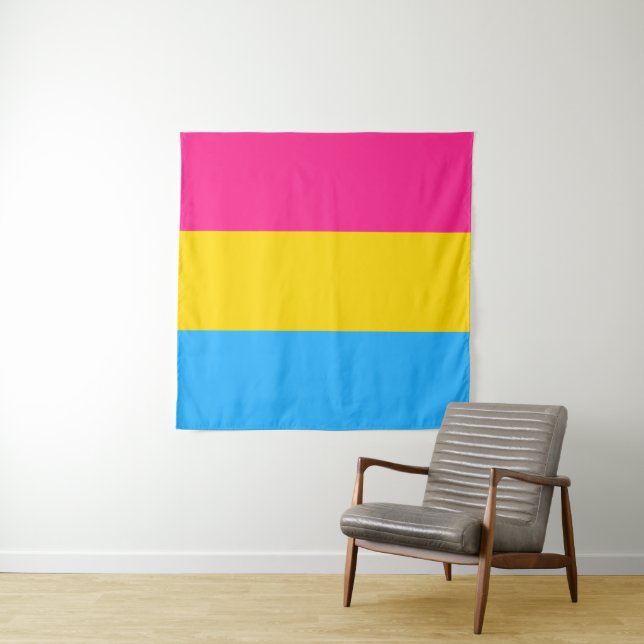 Pansexual Flag Square Wandteppich (Beispiel (Horizontal))