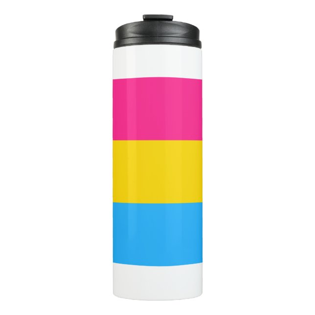 pansexual Flagge Thermosbecher (Vorderseite)