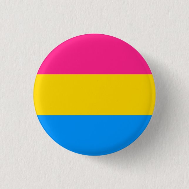 Pansexual Flaggen-Knopf Button (Vorderseite)