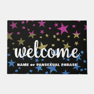Pansexual Gay Pride Glitzer Stars Neue Zuhause Wil Fußmatte