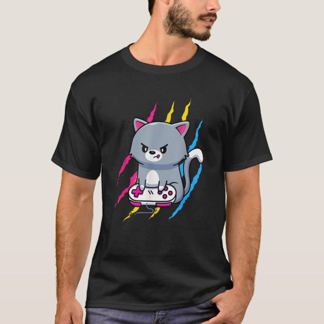 Pansexual Gaymer Geek Pride LGBT Video Game Lover  T-Shirt (Vorderseite)