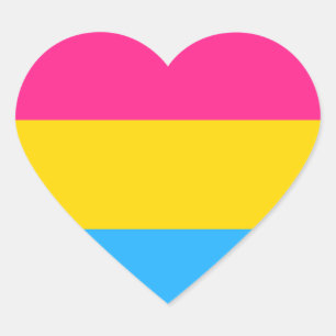 Pansexual Herz-Aufkleber