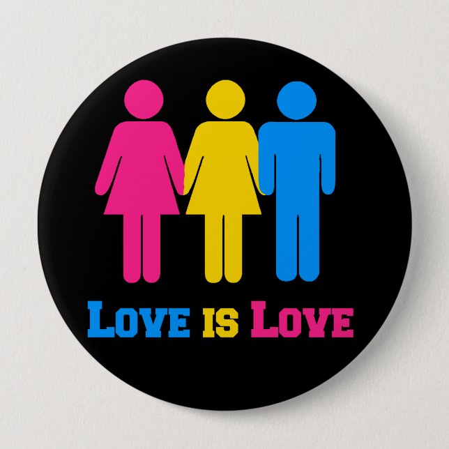 Pansexual Liebe Button (Vorderseite)