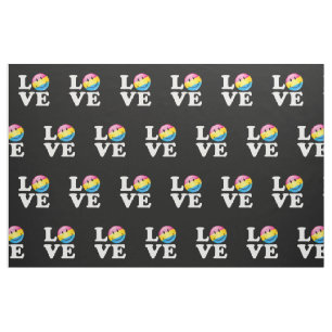 Pansexual Liebe-lächelnde Flagge Stoff