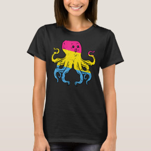 Pansexual Octopus Niedlich Stuff Pan Pride Flag Lg T-Shirt