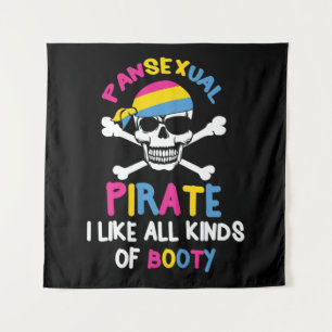 Pansexual Pirate Hintern LGBTQ Pride Geschenk Wandteppich