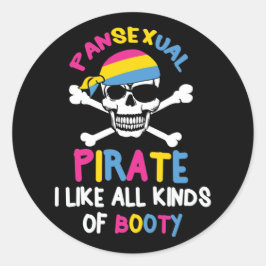Pansexual Pirate Hintern LGBTQ Prix Runder Aufkleber