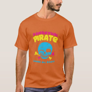 Pansexual Pirate Lieben alle Hintern lustigen Long T-Shirt