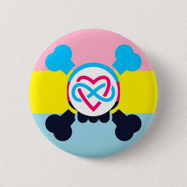 Pansexual Polyamore Tasten Button (Vorderseite)