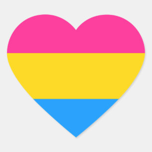 Pansexual Pride Aufkleber - Herzen