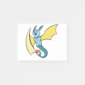 Pansexual Pride Bat Dragon Post-it Klebezettel