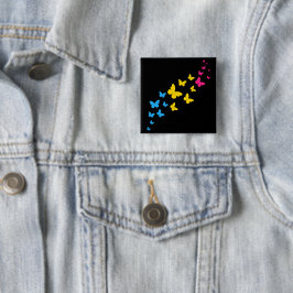 Pansexual Pride Butterfly Trail Button