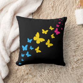 Pansexual Pride Butterfly Trail Kissen