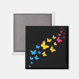 Pansexual Pride Butterfly Trail Magnet