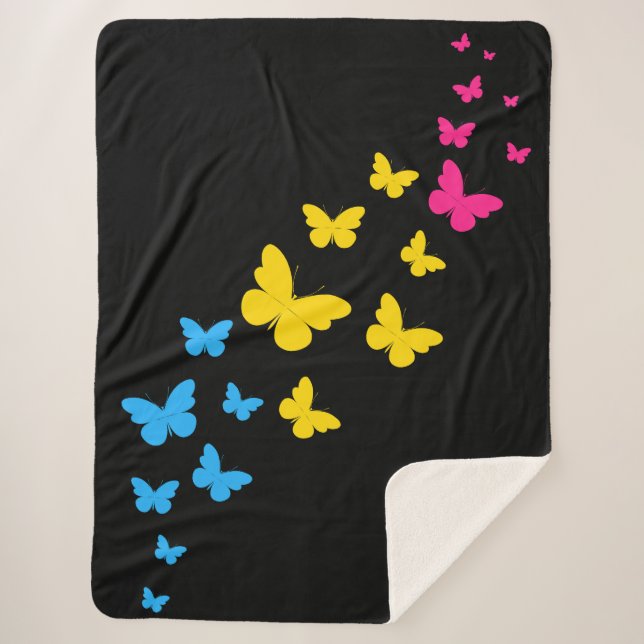Pansexual Pride Butterfly Trail Sherpadecke (Vorderseite)