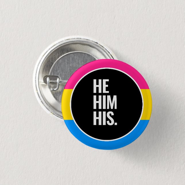 Pansexual Pride Button (Vorne & Hinten)