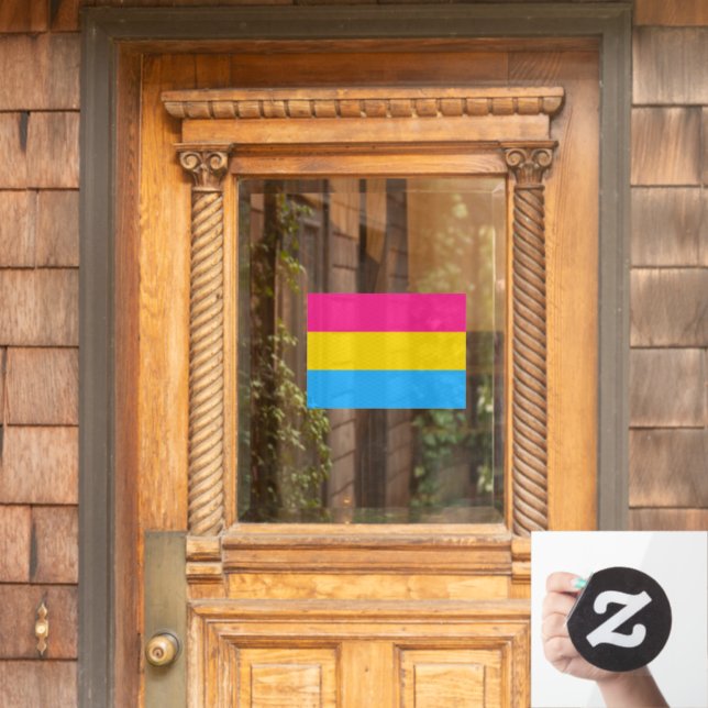 Pansexual Pride Fensteraufkleber (Haustür)