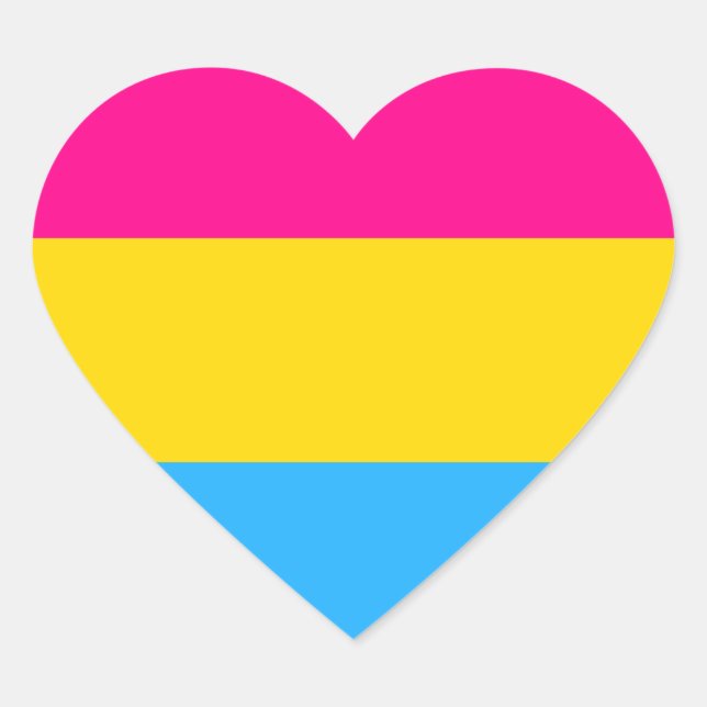 "PANSEXUAL PRIDE FLAG" Herz-Aufkleber (Vorderseite)