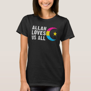 Pansexual Pride Flag Hilal Halbmond Islam T-Shirt