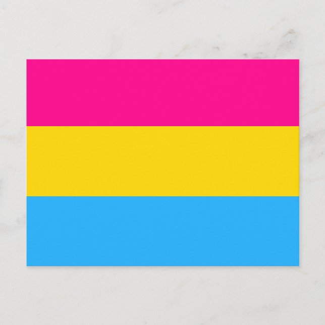 "PANSEXUAL PRIDE FLAG" POSTKARTE (Vorderseite)