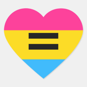 Pansexual Pride Herz-Aufkleber