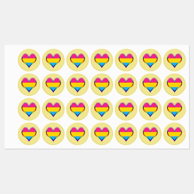 Pansexual Pride Labels Etiketten (Blatt)