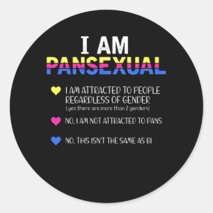 Pansexual Pride LGBT Gleiche Rechte Runder Aufkleber