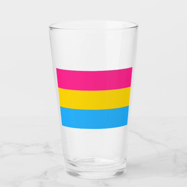 Pansexual Pride (Pan Flag) Glas (Vorderseite)