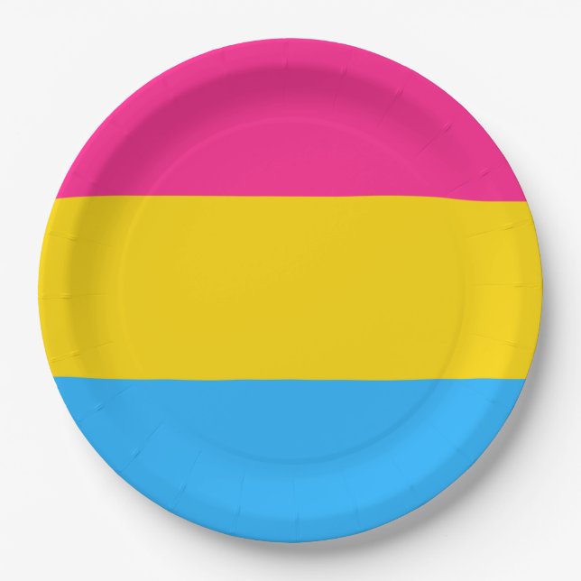 Pansexual Pride (Pan Flag) Pappteller (Vorderseite)