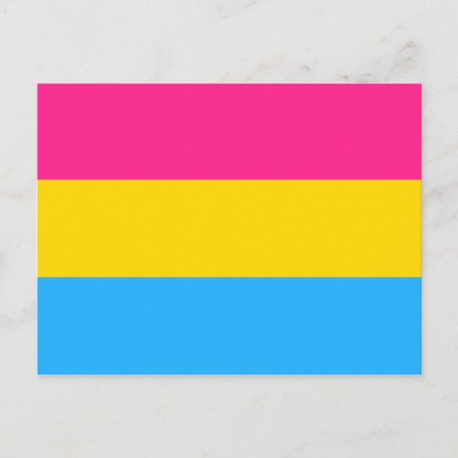 Pansexual Pride (Pan Flag) Postkarte (Vorderseite)