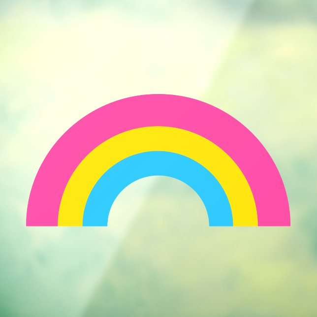 Pansexual Pride Rainbow Flag Personalisiert Fensteraufkleber (Blatt 3)