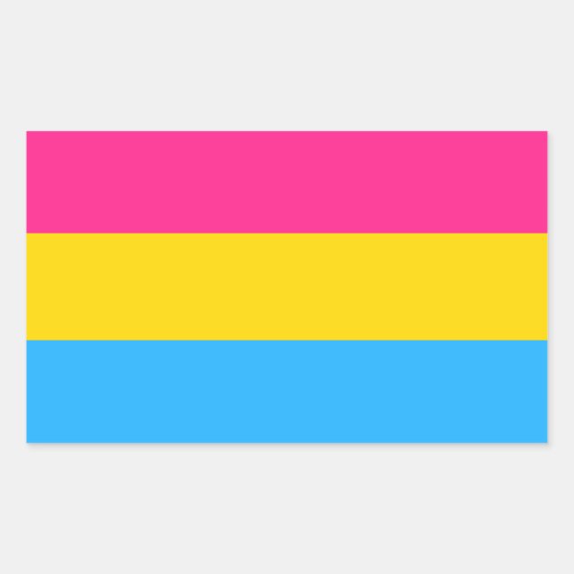 Pansexual Pride Rechteckiger Aufkleber (Vorderseite)