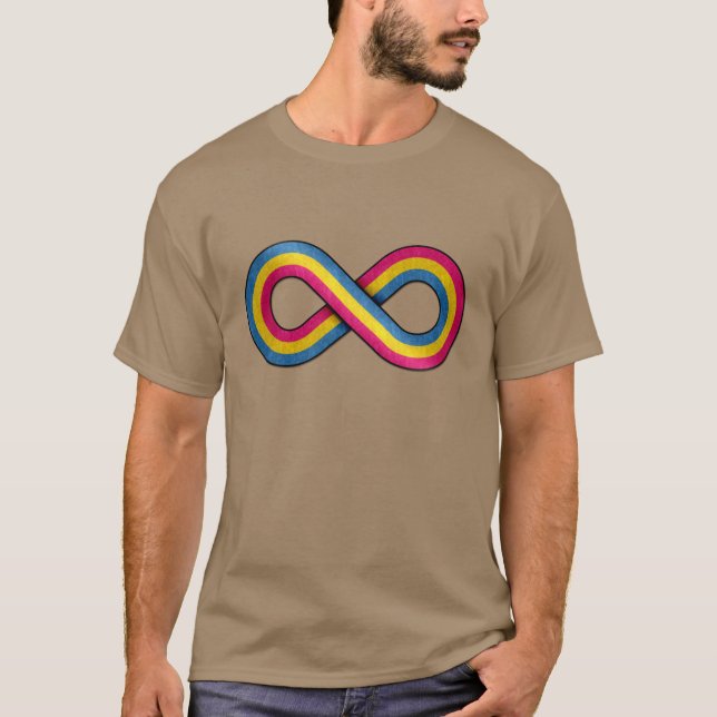 Pansexual-Prix-Flag für Infinity Vector-Symbol T-Shirt (Vorderseite)