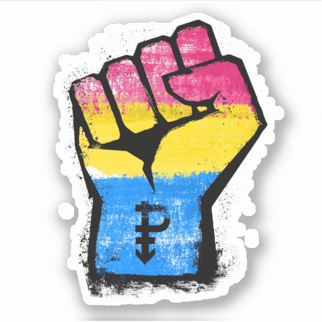 Pansexual Protest Faust Aufkleber (Vorderseite)