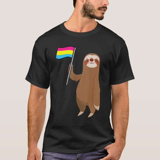 Pansexual Sloth Pansexual T-Shirt (Vorderseite)