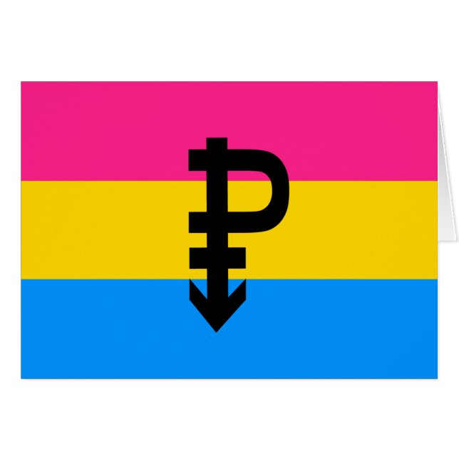Pansexual-Stolperflagge (Vorderseite (Horizontal))