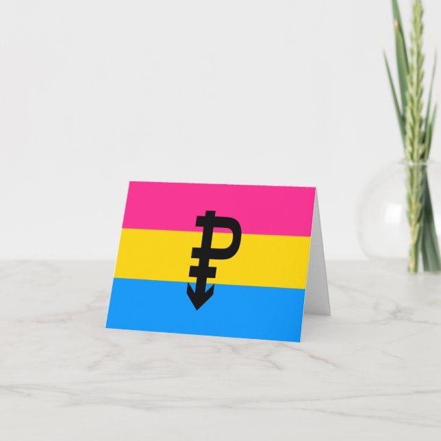 Pansexual-Stolperflagge Ankündigung (Vorderseite)