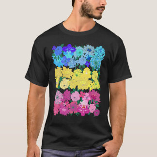 Pansexual-Stolperflagge aus Blume für Stolz T-Shirt