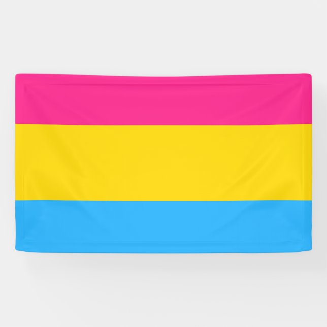 Pansexual-Stolperflagge Banner (Horizontal)