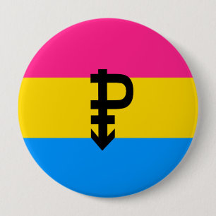 Pansexual-Stolperflagge Button