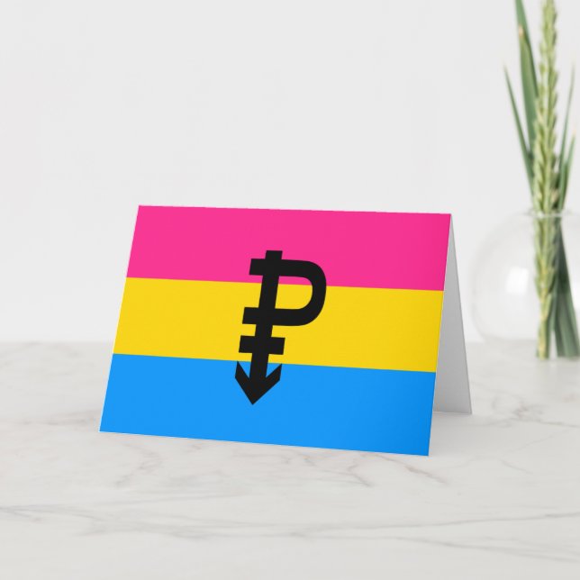 Pansexual-Stolperflagge Feiertagskarte (Vorderseite)