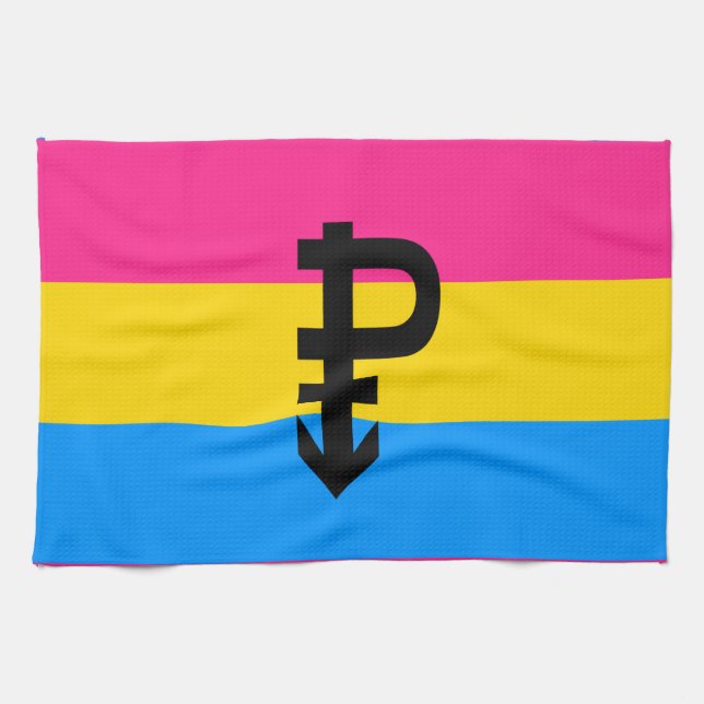 Pansexual-Stolperflagge Geschirrtuch (Horizontal)