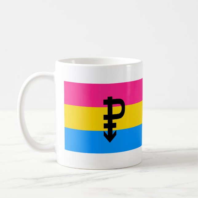 Pansexual-Stolperflagge Kaffeetasse (Links)