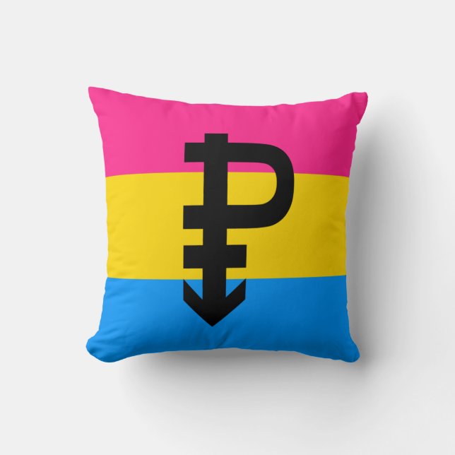 Pansexual-Stolperflagge Kissen (Vorderseite)
