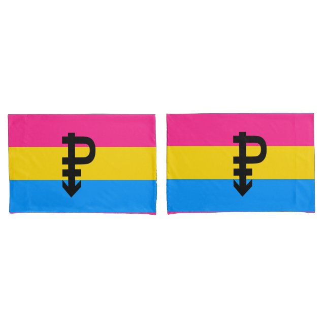 Pansexual-Stolperflagge Kissenbezug (Vorderseite-Set)