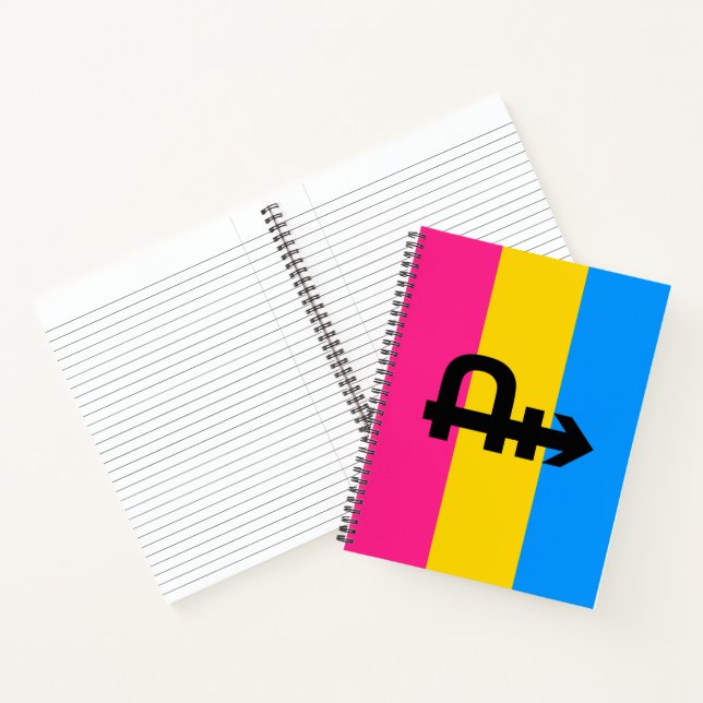 Pansexual-Stolperflagge Notizbuch (Innenseite)